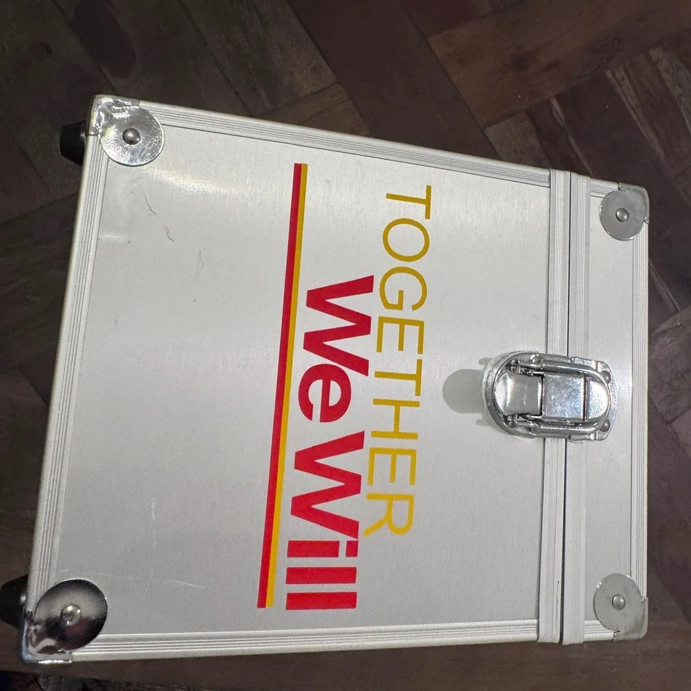 Aluminum Storage Case Silver Together We Will Hard Shell Latch Box Handle